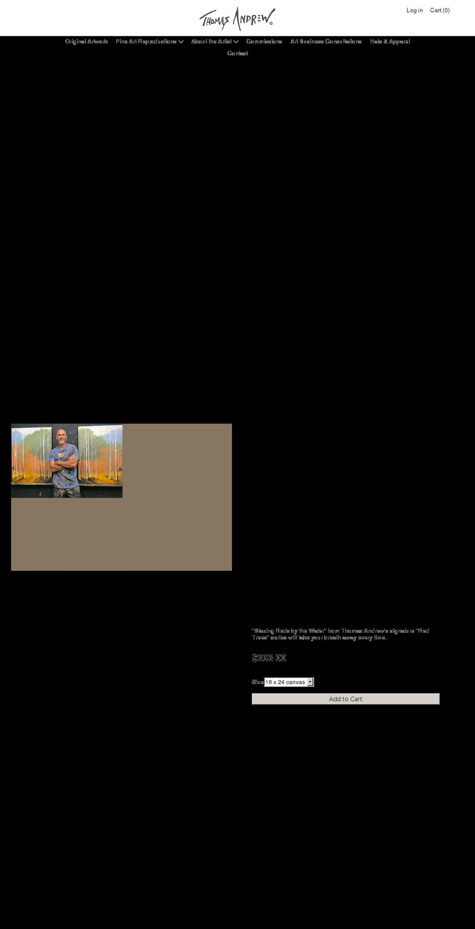 thomasandrewartwork.com shopify website screenshot