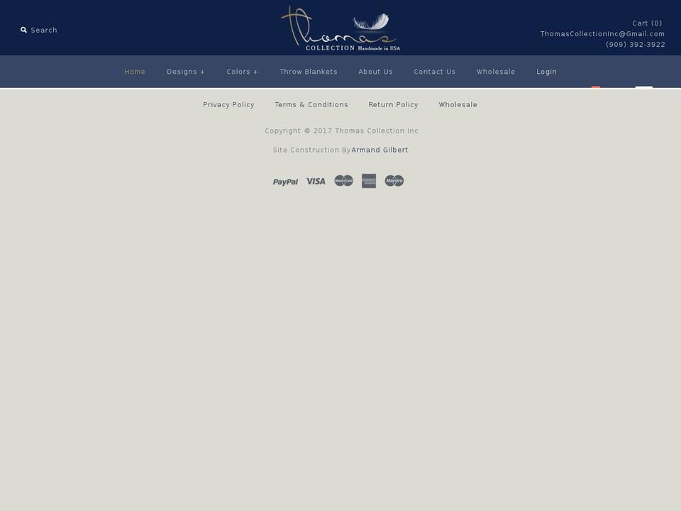 thomascollectioninc.com shopify website screenshot