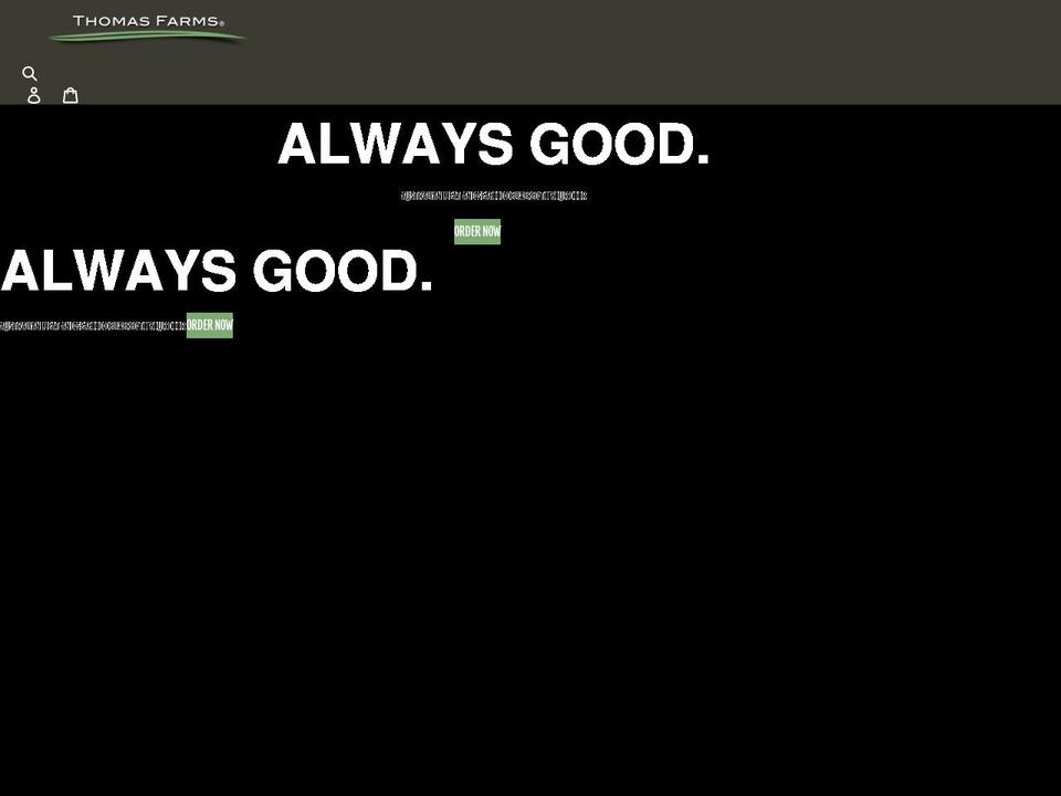 thomasfarms.com.au shopify website screenshot