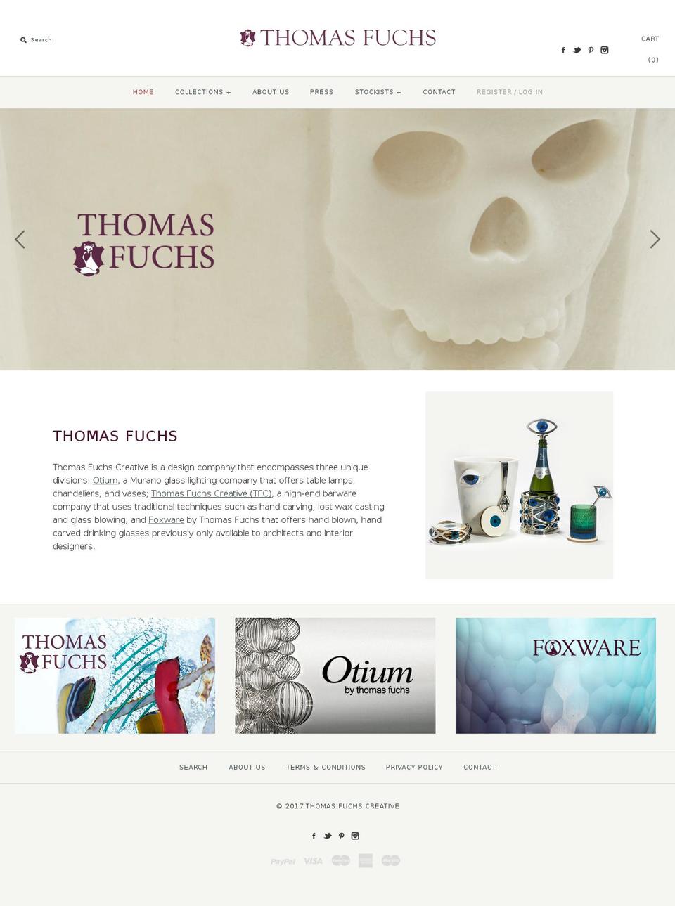 thomasfuchscreative.com shopify website screenshot