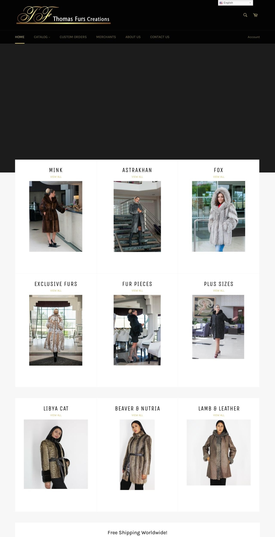 thomasfurs.com shopify website screenshot