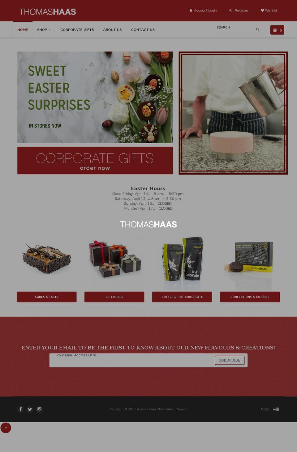 Zapiet Shopify theme site example thomashaas.com