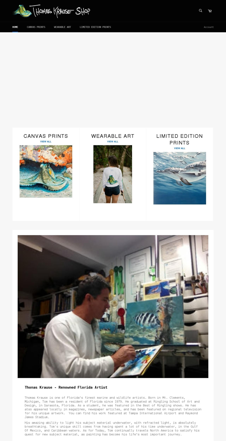 thomaskrauseshop.com shopify website screenshot