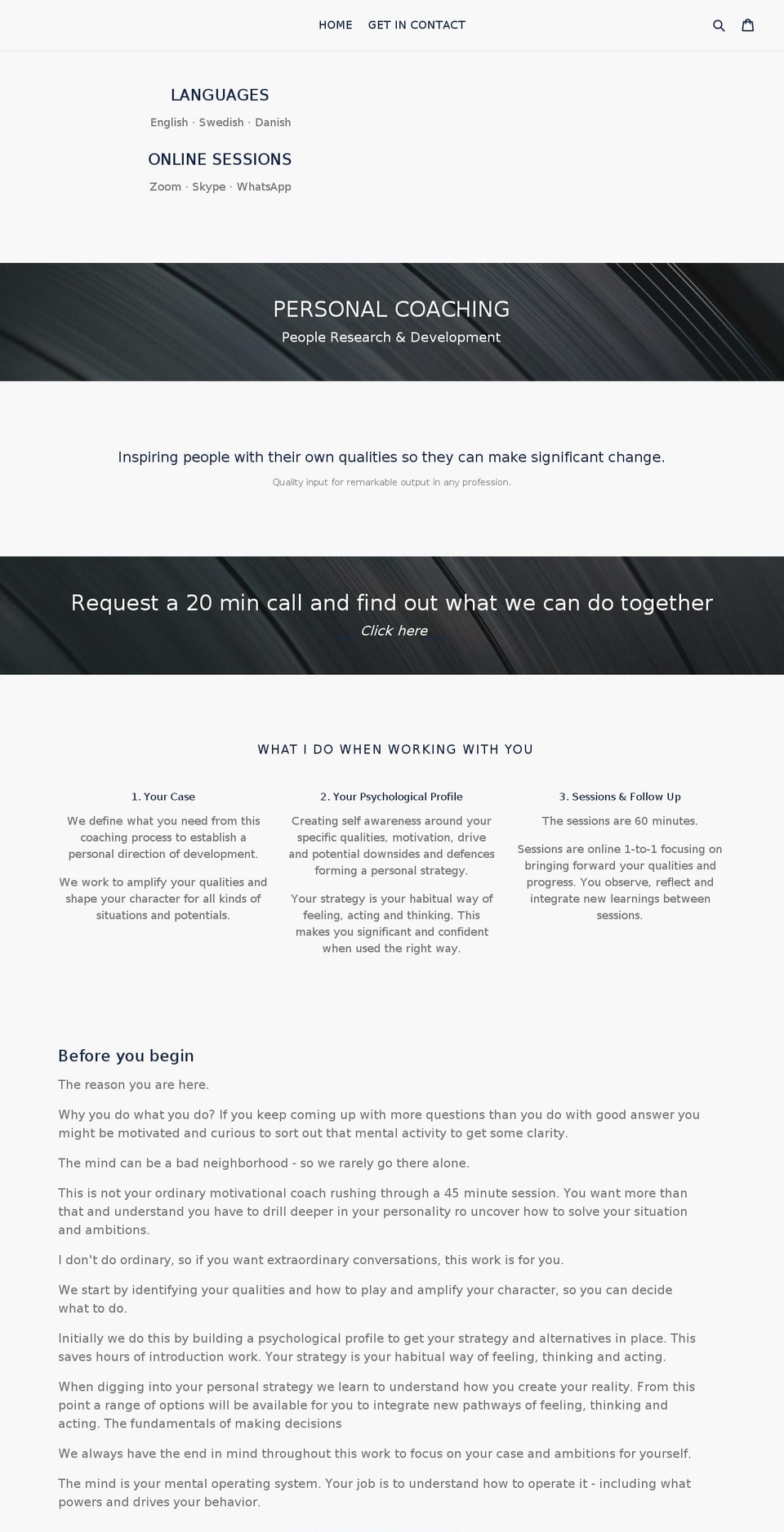 thomasthillerup.com — Shopify storefront screenshot