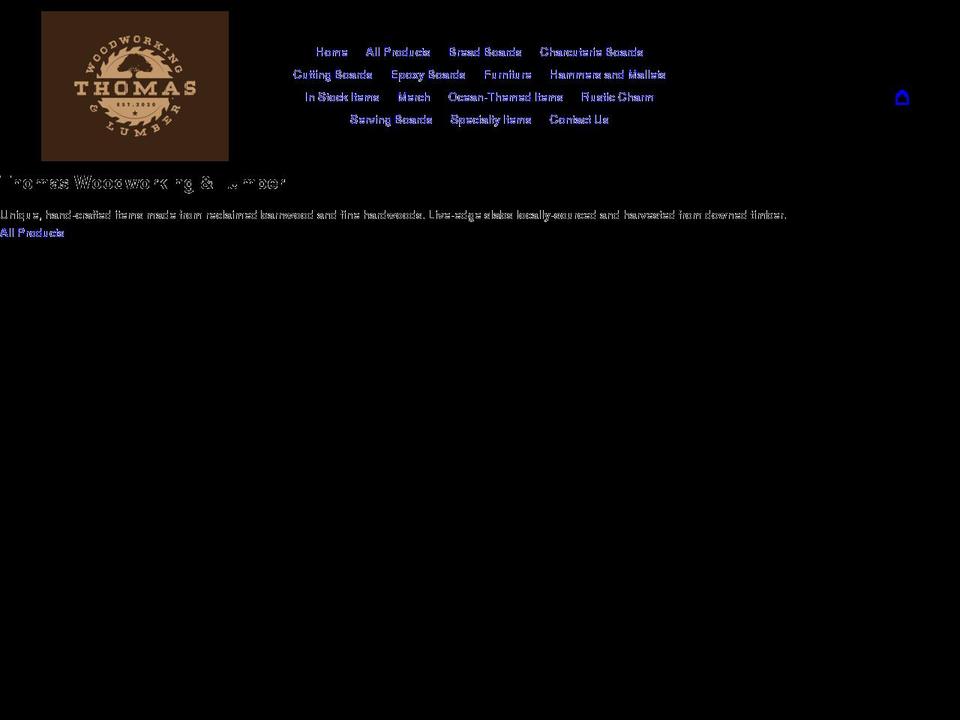 thomaswoodworkingandlumber.com shopify website screenshot