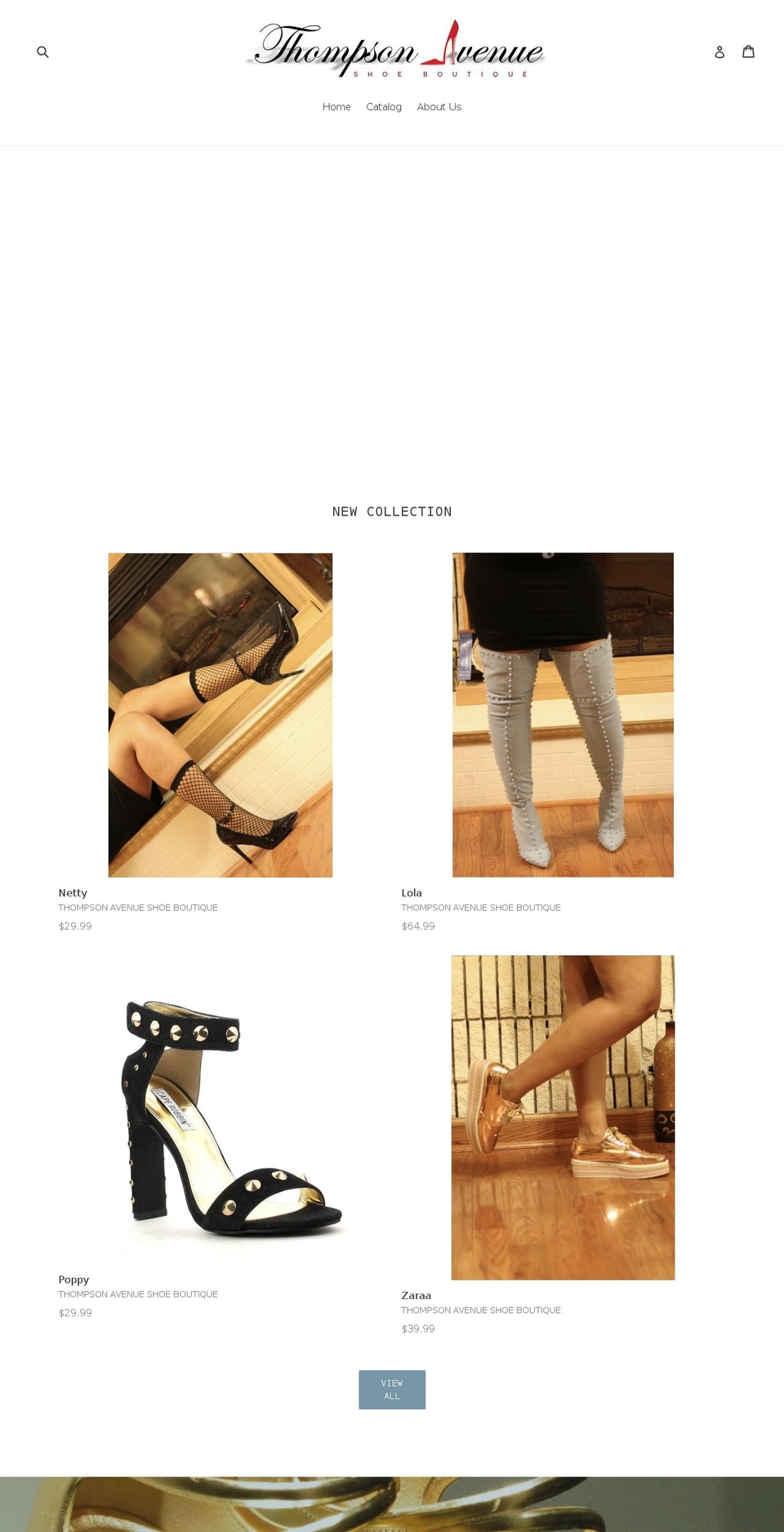 thompsonavenueshoes.com — Shopify storefront screenshot