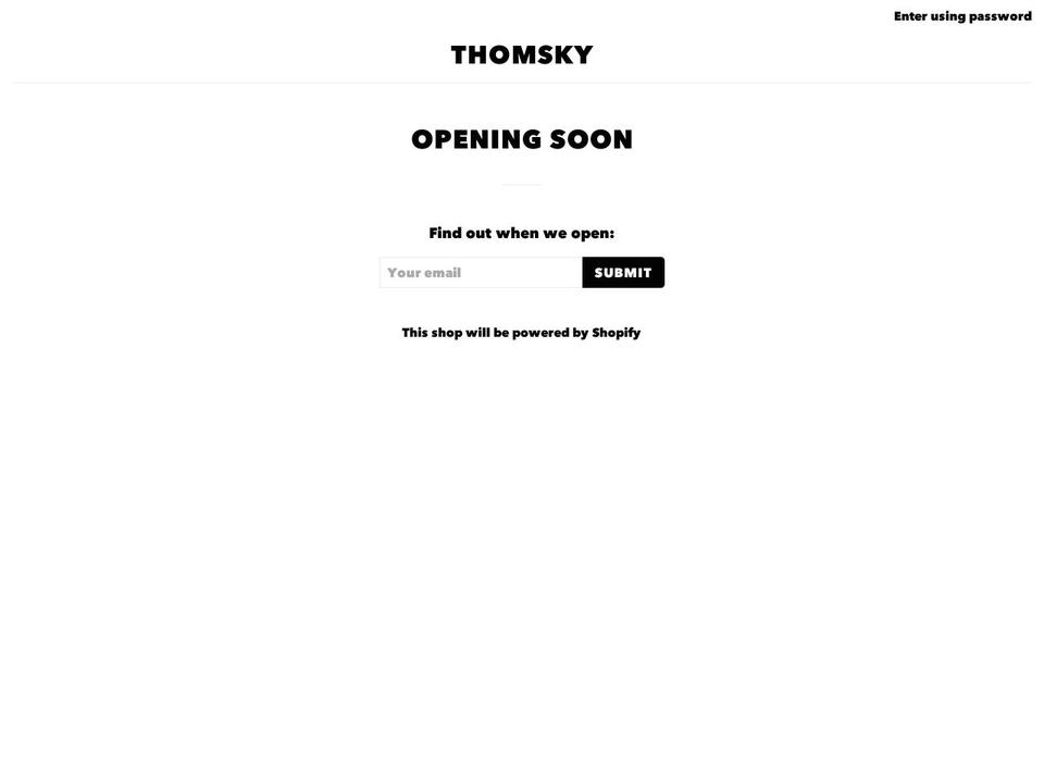 thomsky.com — Shopify storefront screenshot