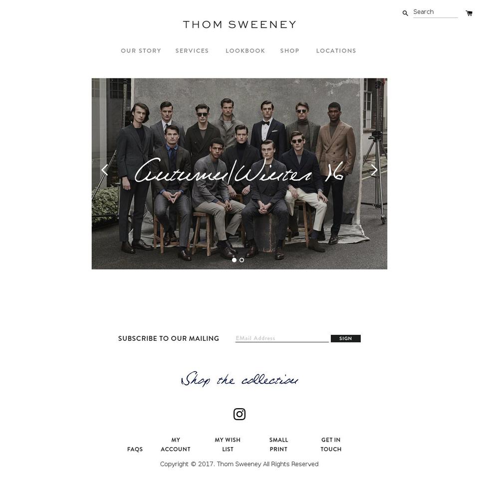 thomsweeney.co.uk shopify website screenshot