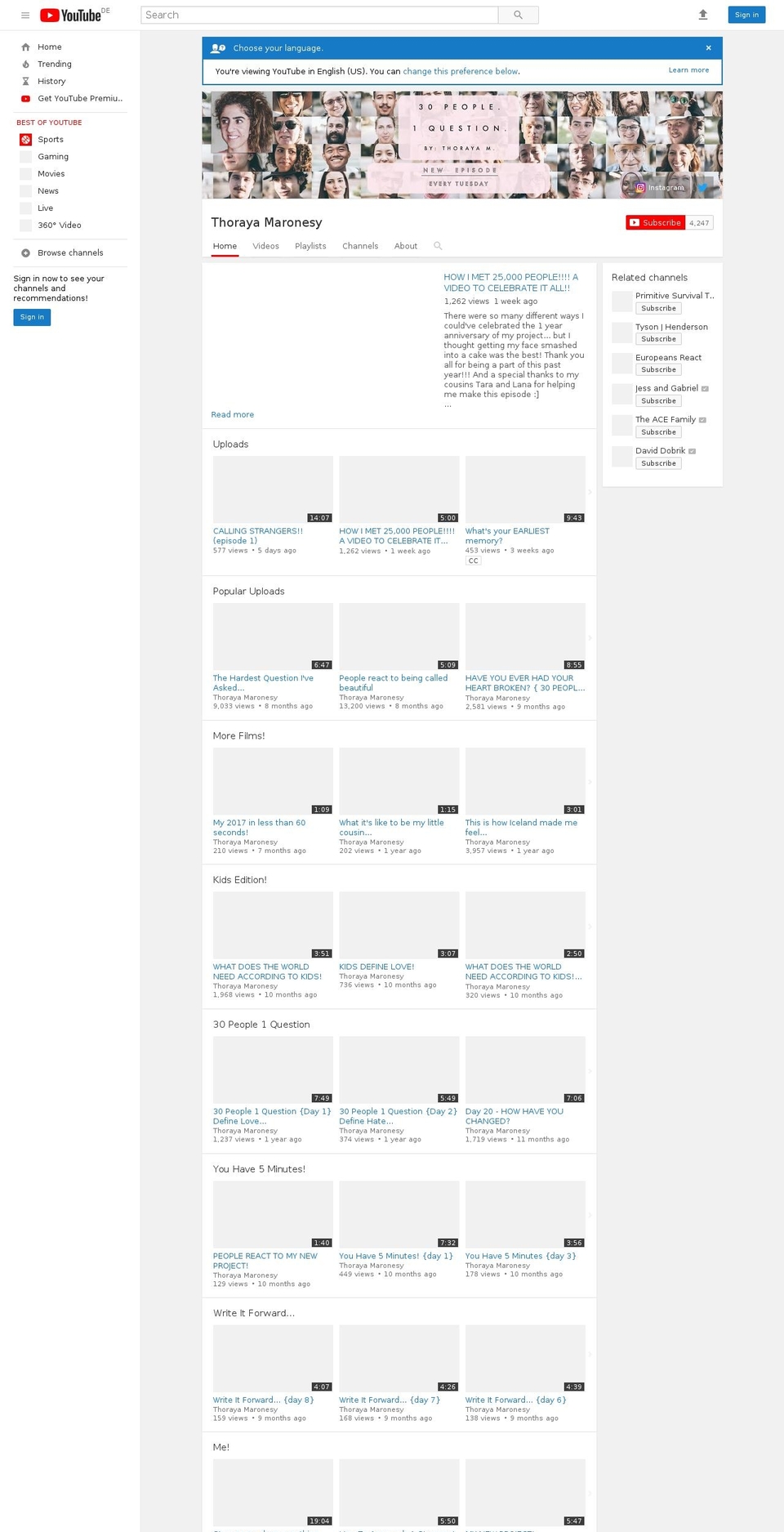 thorayamaronesy.com — Shopify storefront screenshot