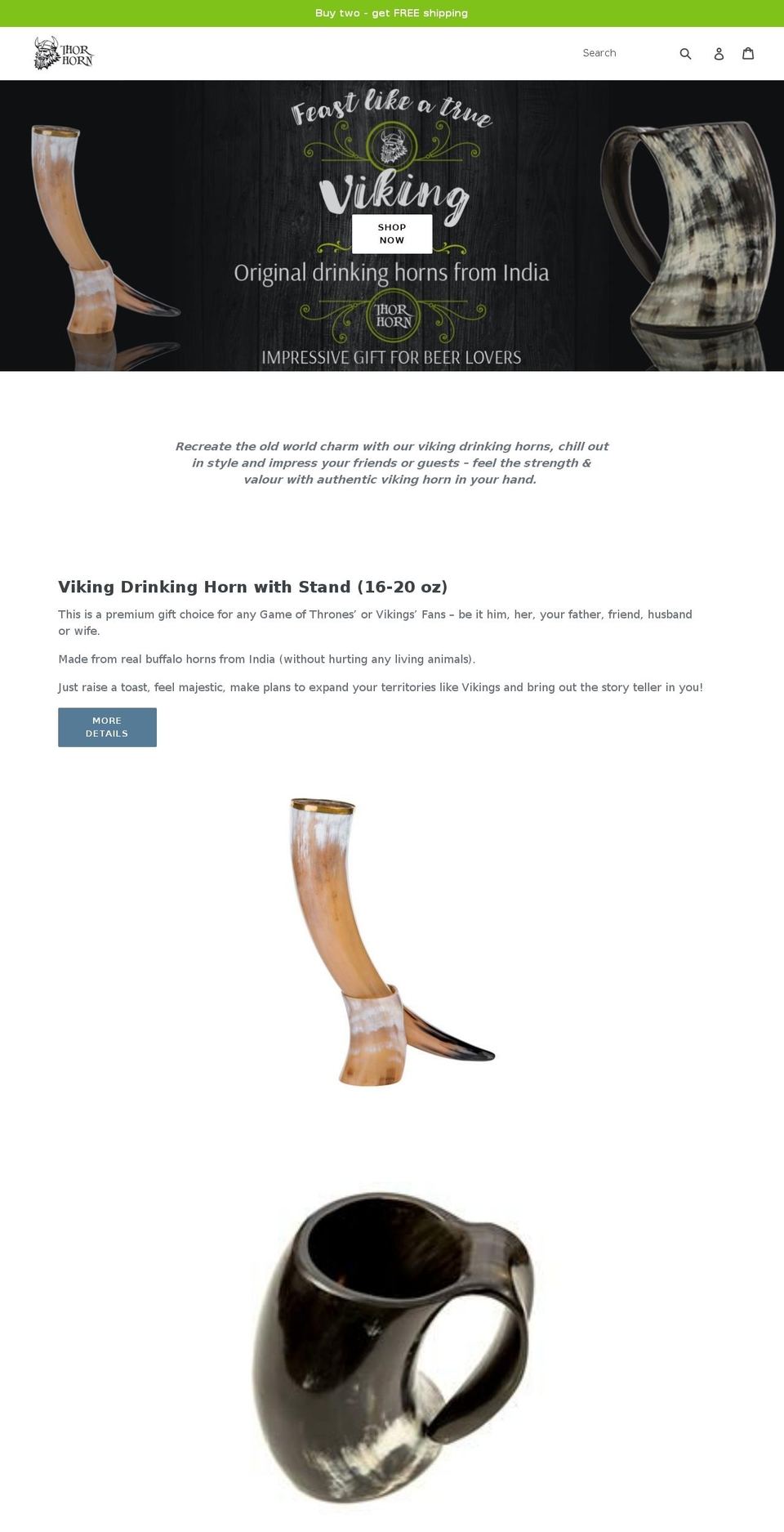 thorhorn.com — Shopify storefront screenshot