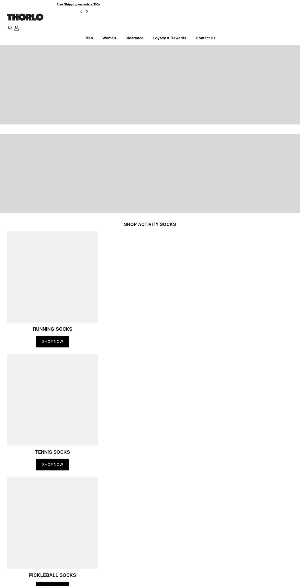 thorlos.com shopify website screenshot