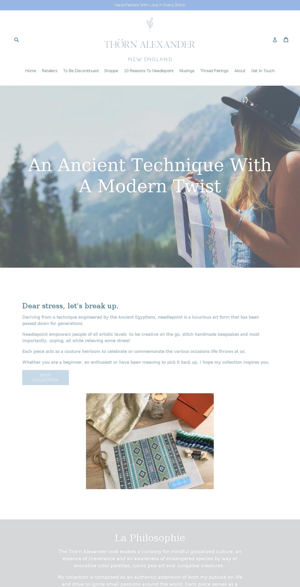 thornalexander.com — Shopify storefront screenshot