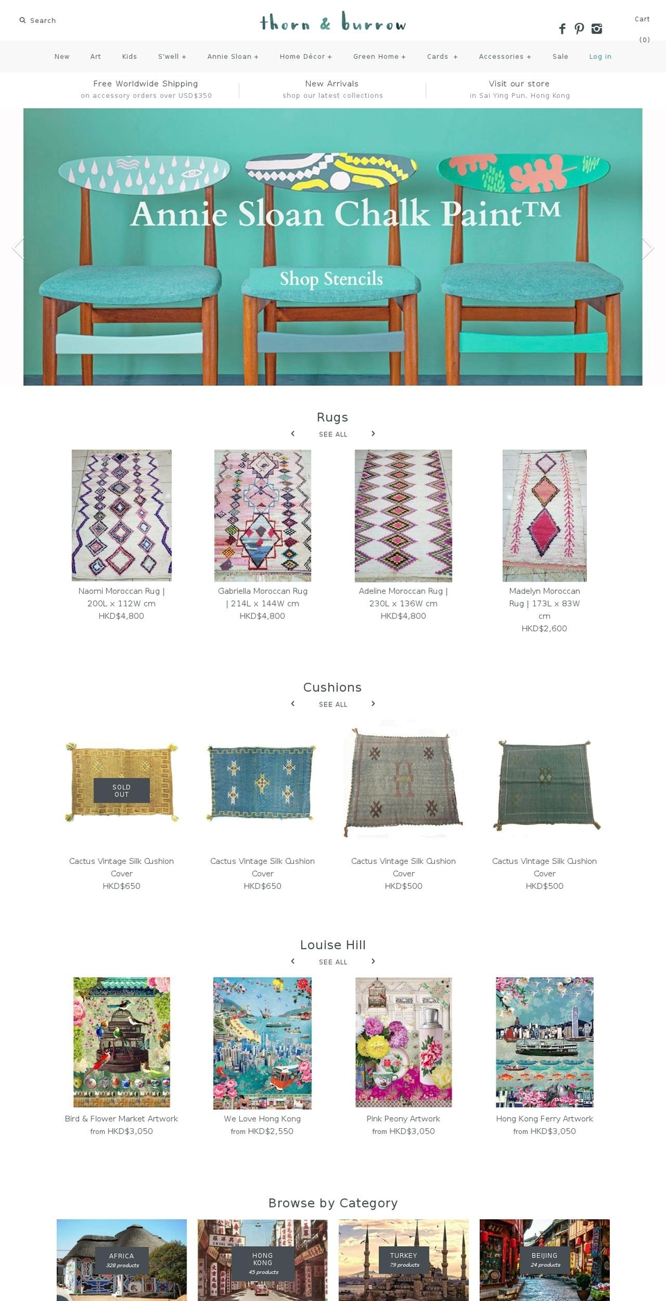 thornandburrow.net shopify website screenshot