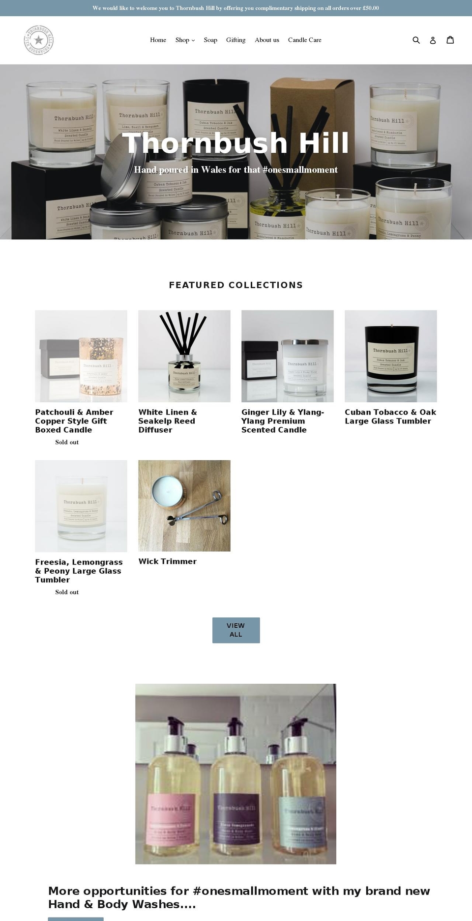 thornbushhill.com — Shopify storefront screenshot
