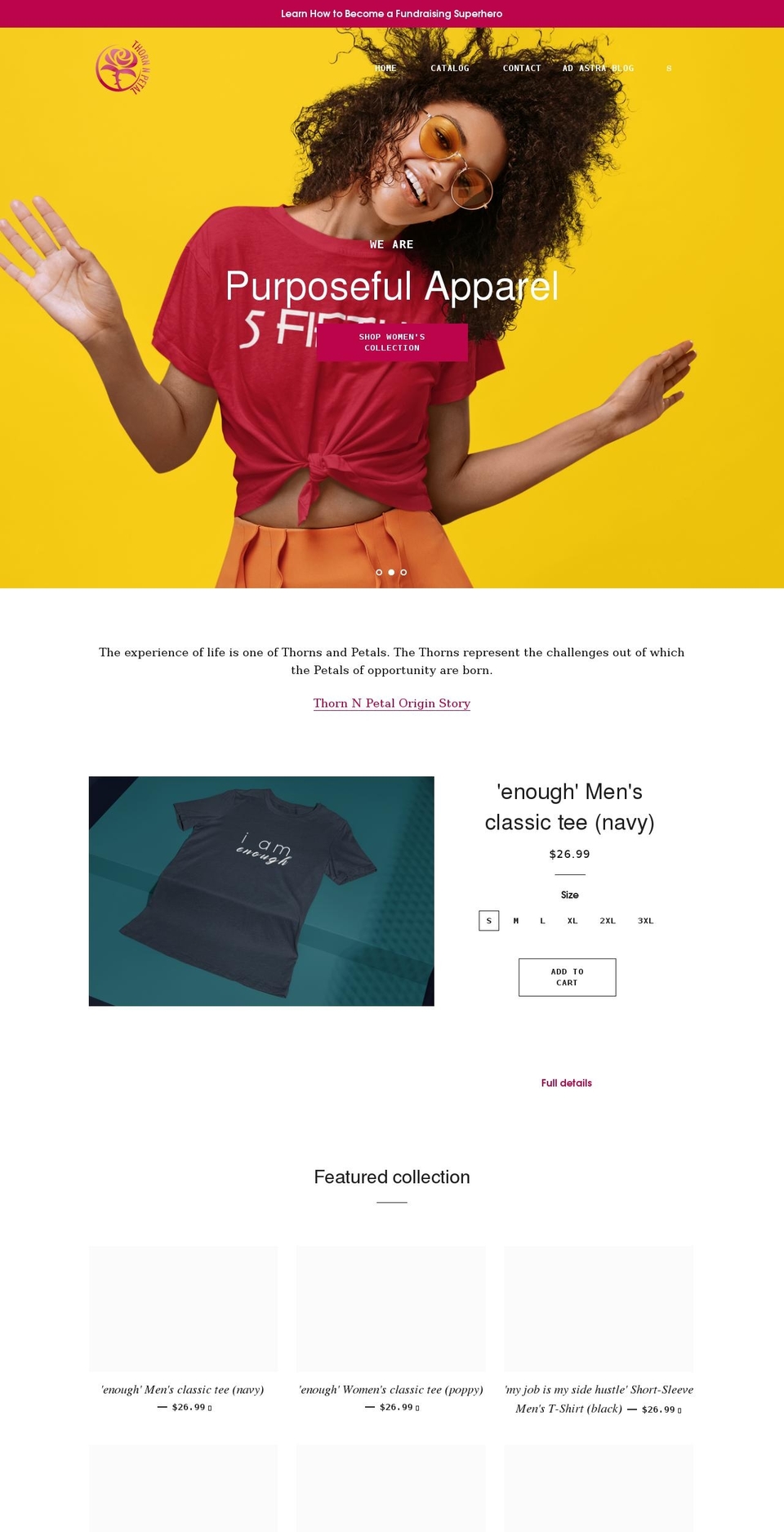 thornnpetal.com shopify website screenshot