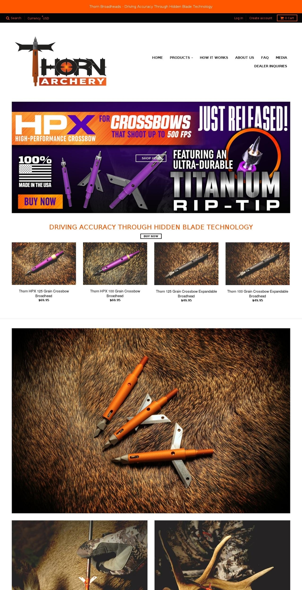 thornoutdoors.com — Shopify storefront screenshot