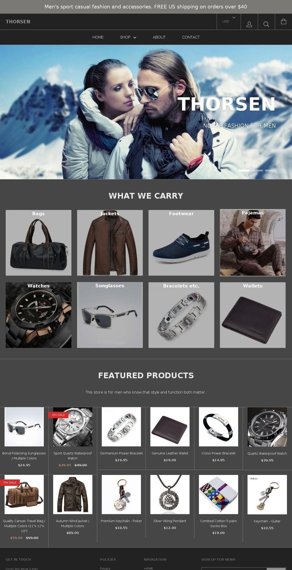 thorsenstore.com — Shopify storefront screenshot