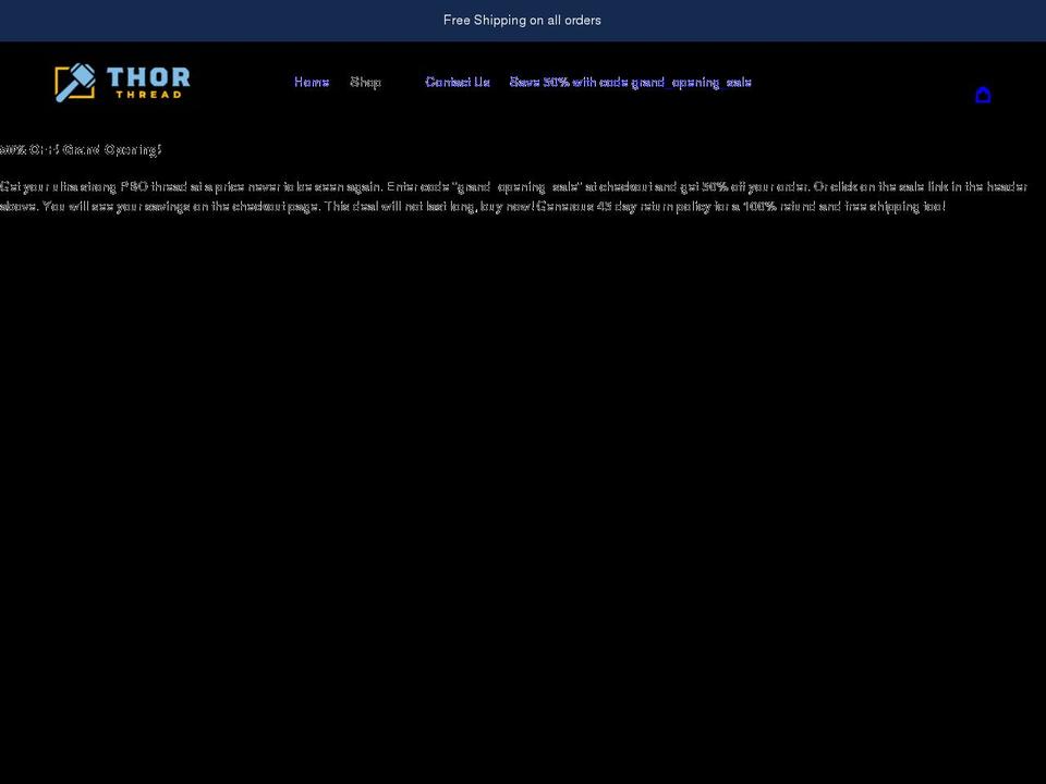thorthread.com shopify website screenshot
