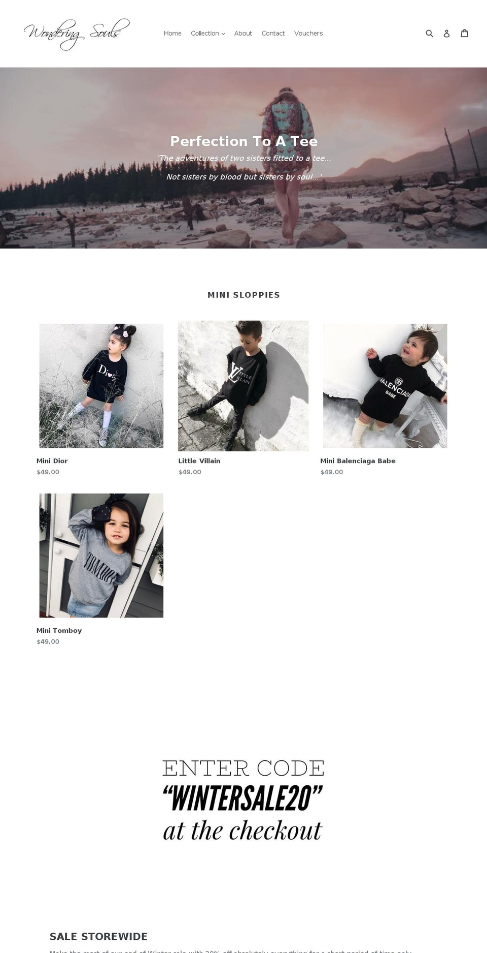 thosewonderingsouls.com — Shopify storefront screenshot