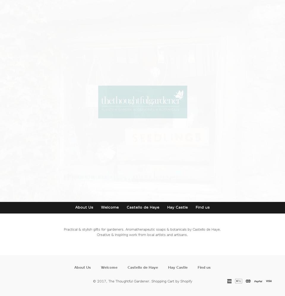 thoughtfulgardener.com shopify website screenshot
