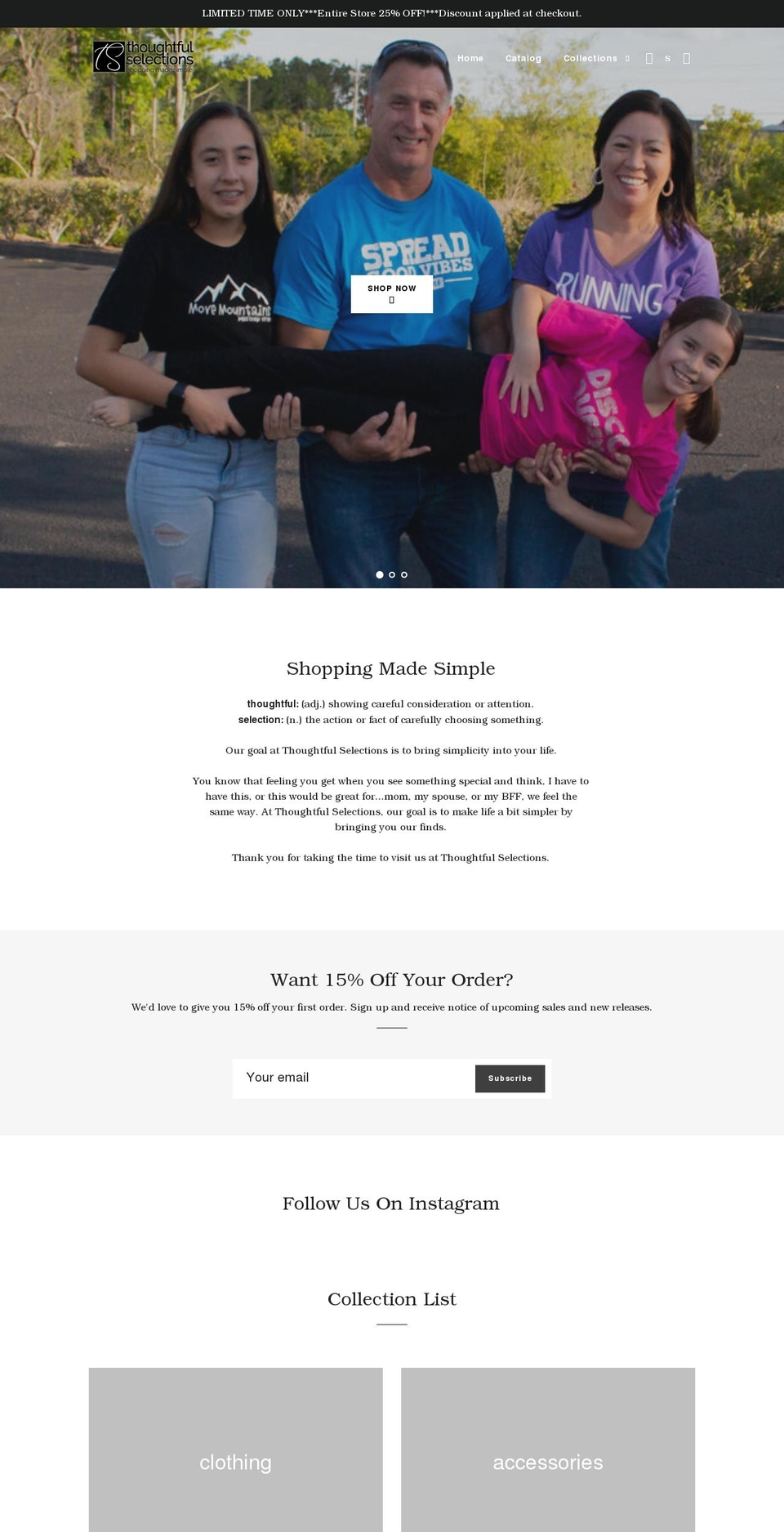 thoughtfulselections.com shopify website screenshot
