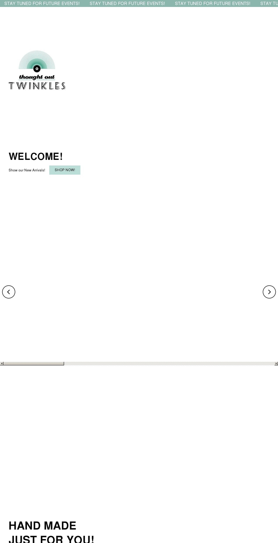 thoughtouttwinkles.com shopify website screenshot
