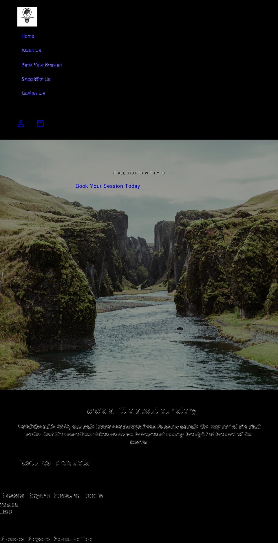 thoughtsbyt.com shopify website screenshot