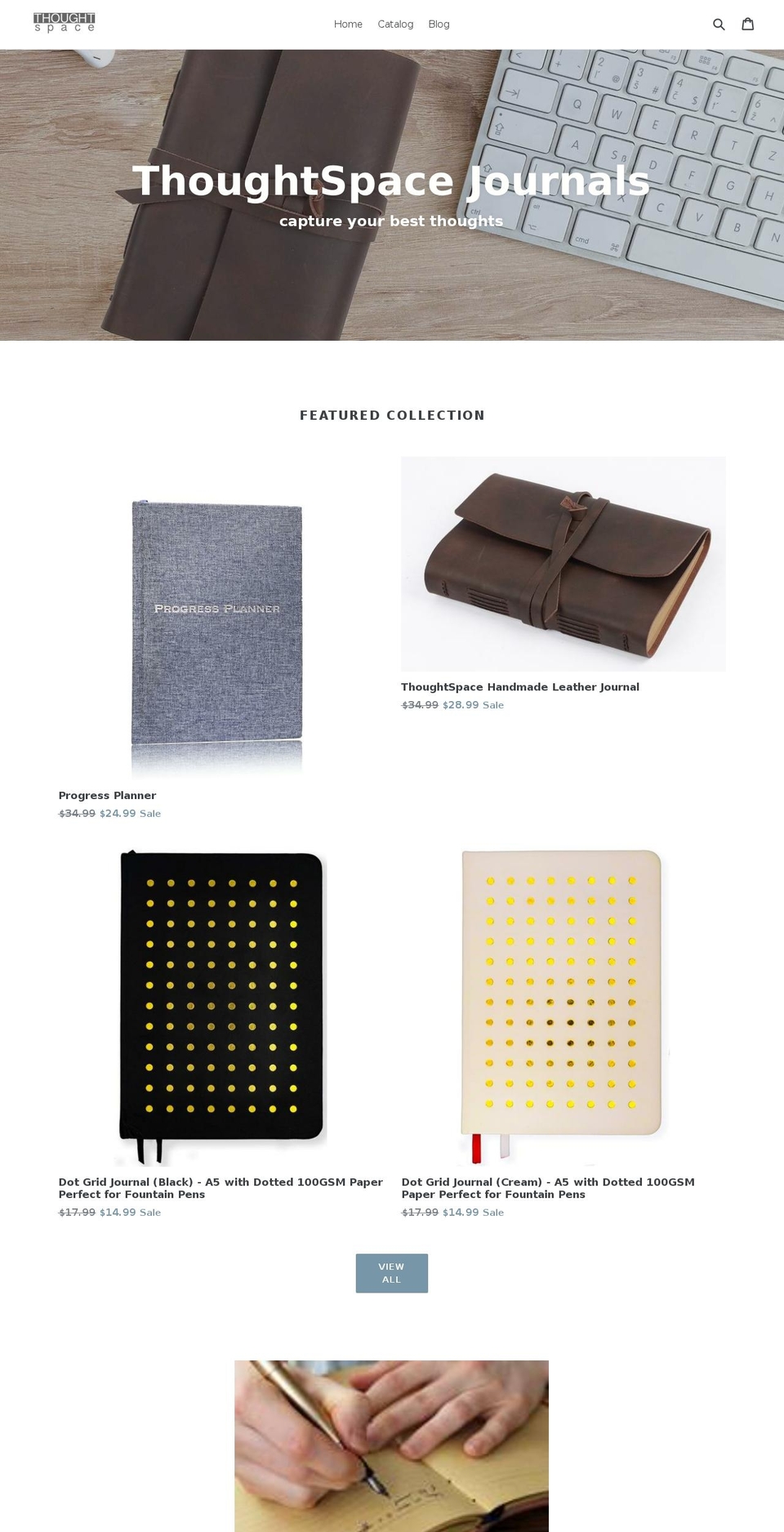 thoughtspacejournals.com — Shopify storefront screenshot