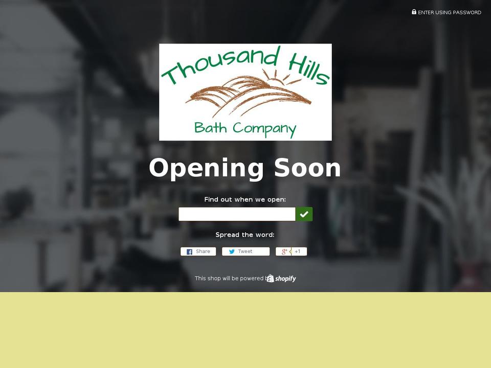 thousandhillsbathco.com shopify website screenshot