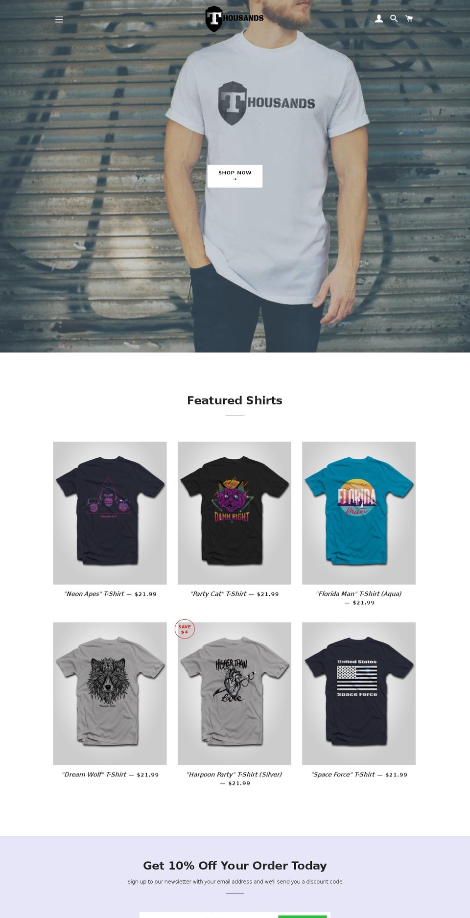 thousandsclub.com — Shopify storefront screenshot
