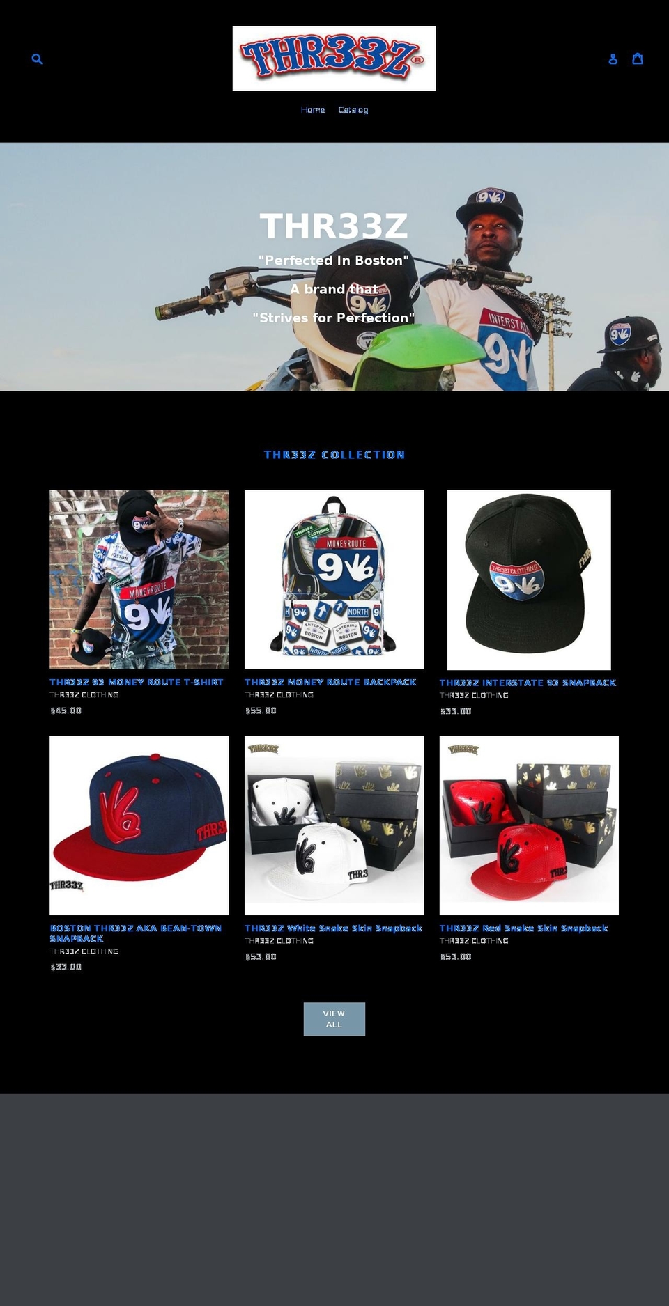 thr33z.com — Shopify storefront screenshot