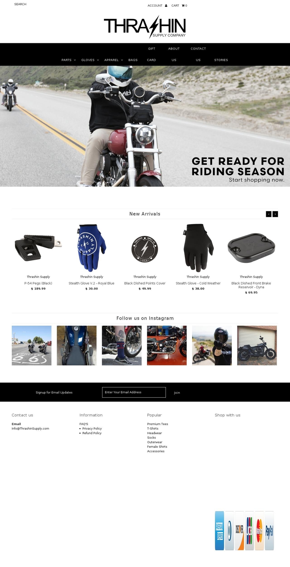 thrashin.net shopify website screenshot