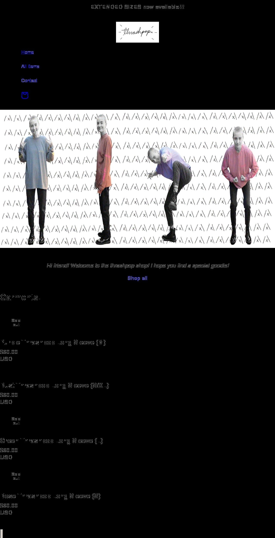 thrashpop.com shopify website screenshot