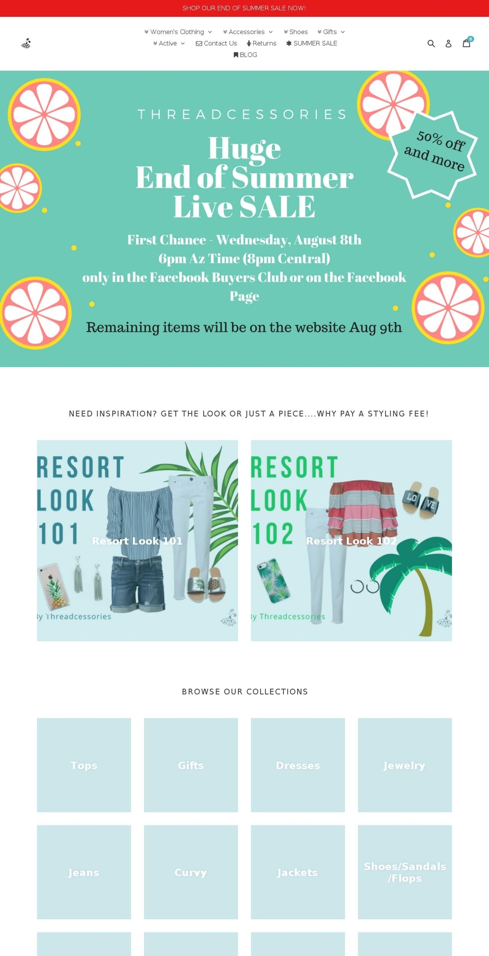 thread-cessories.com — Shopify storefront screenshot