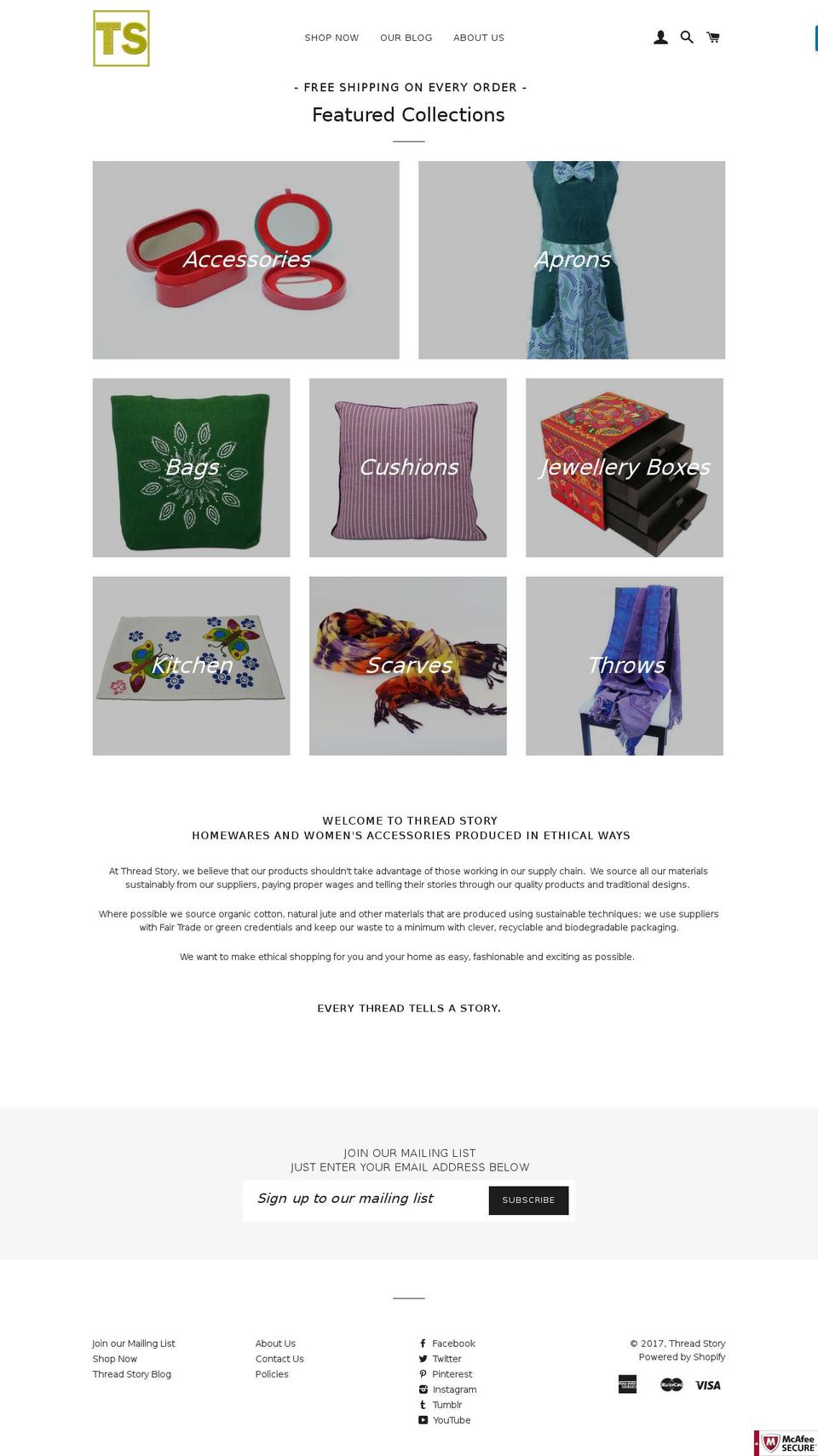 thread-story.com shopify website screenshot