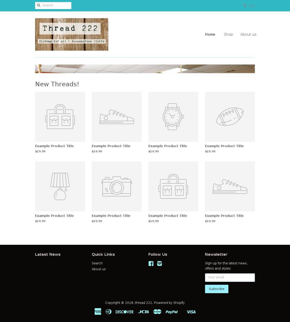 thread222.com — Shopify storefront screenshot