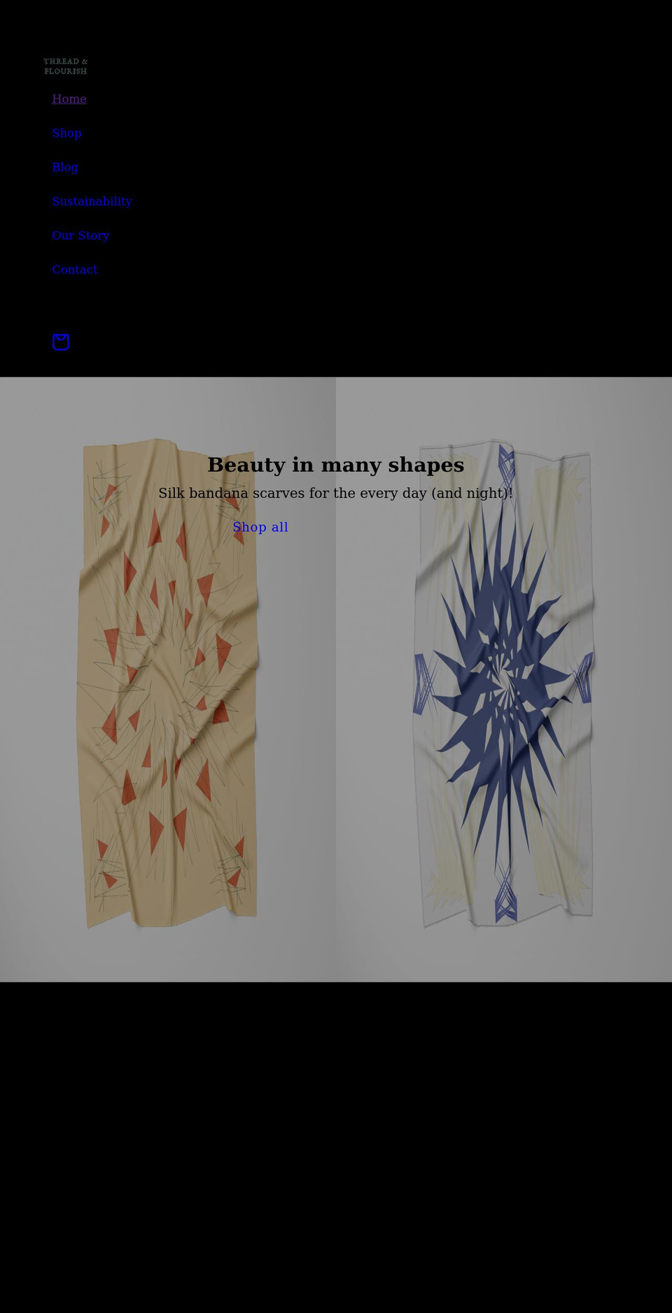 threadandflourish.com shopify website screenshot