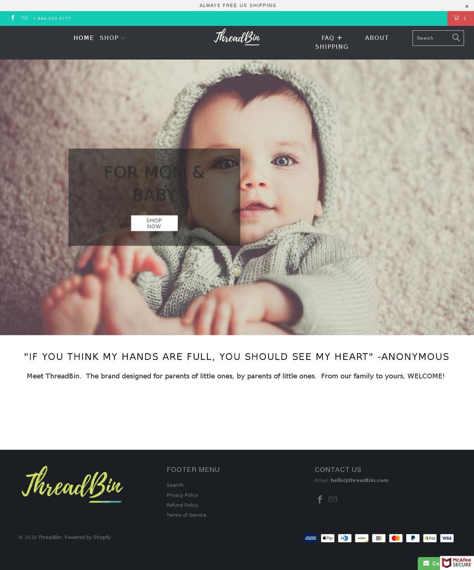threadbin.com — Shopify storefront screenshot