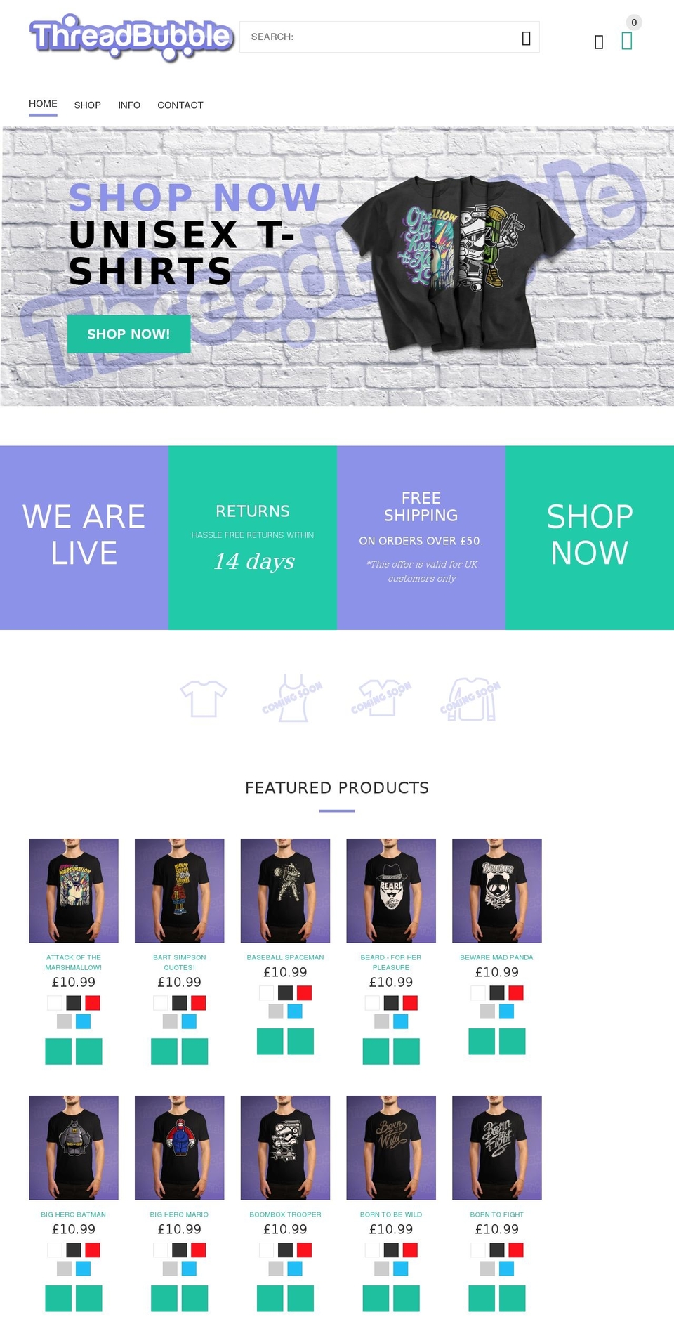 yourstore-v2-0-0 Shopify theme site example threadbubble.com