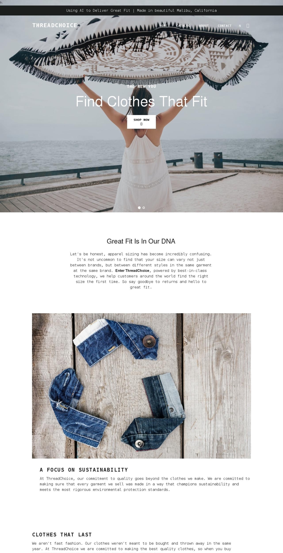 threadchoice.com shopify website screenshot
