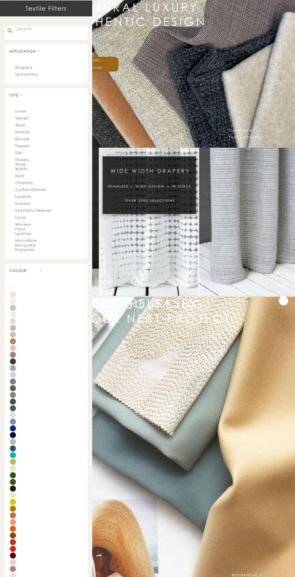 threadcountinc.com shopify website screenshot