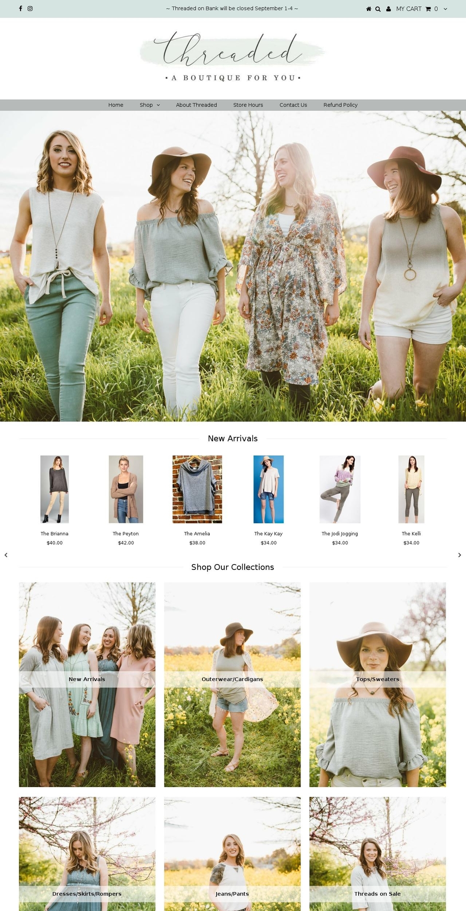 threadedforyou.com — Shopify storefront screenshot