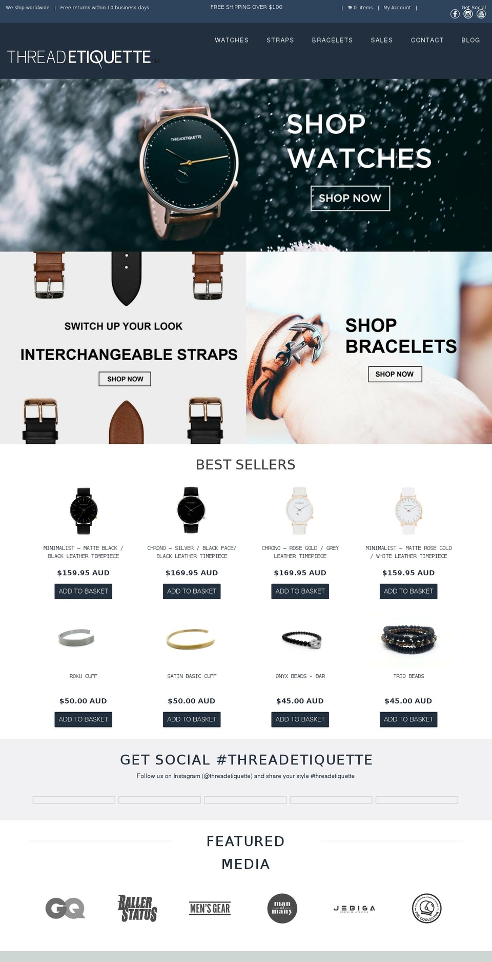 threadetiquette.com shopify website screenshot