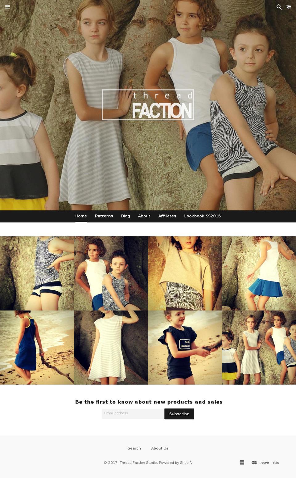 threadfaction.com shopify website screenshot