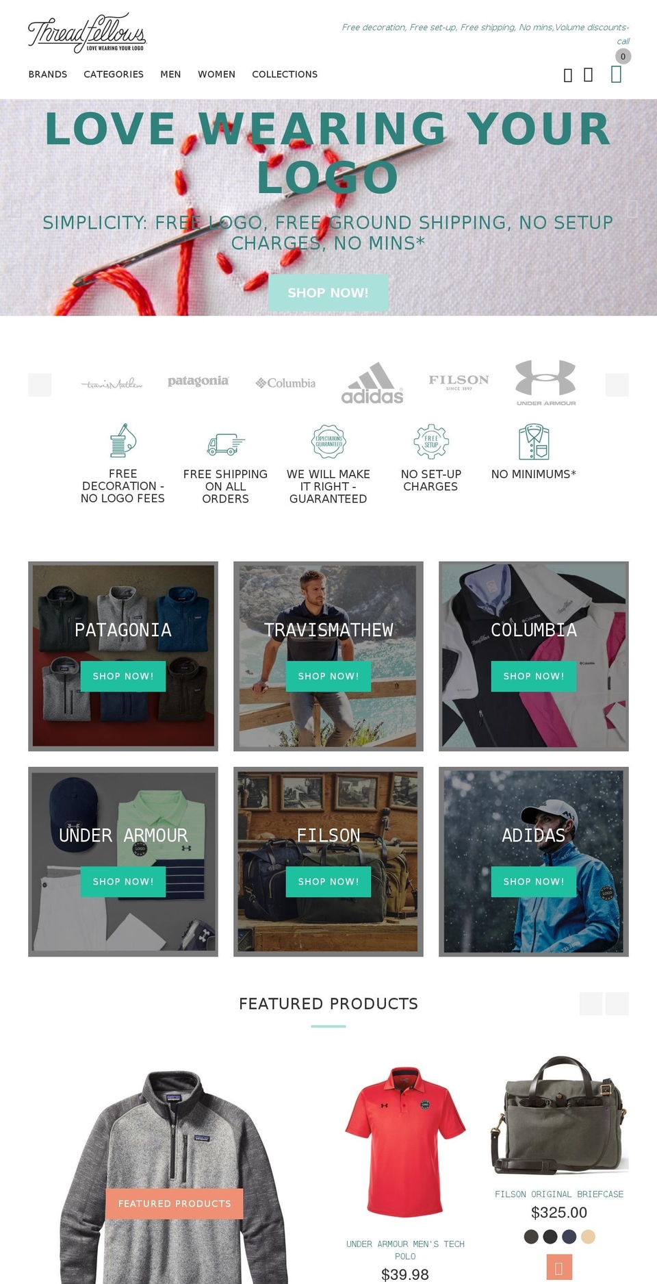 threadfellows.com shopify website screenshot