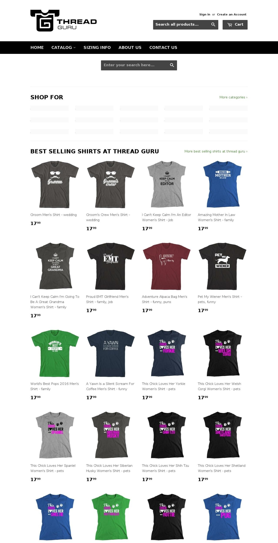 threadguru.com shopify website screenshot