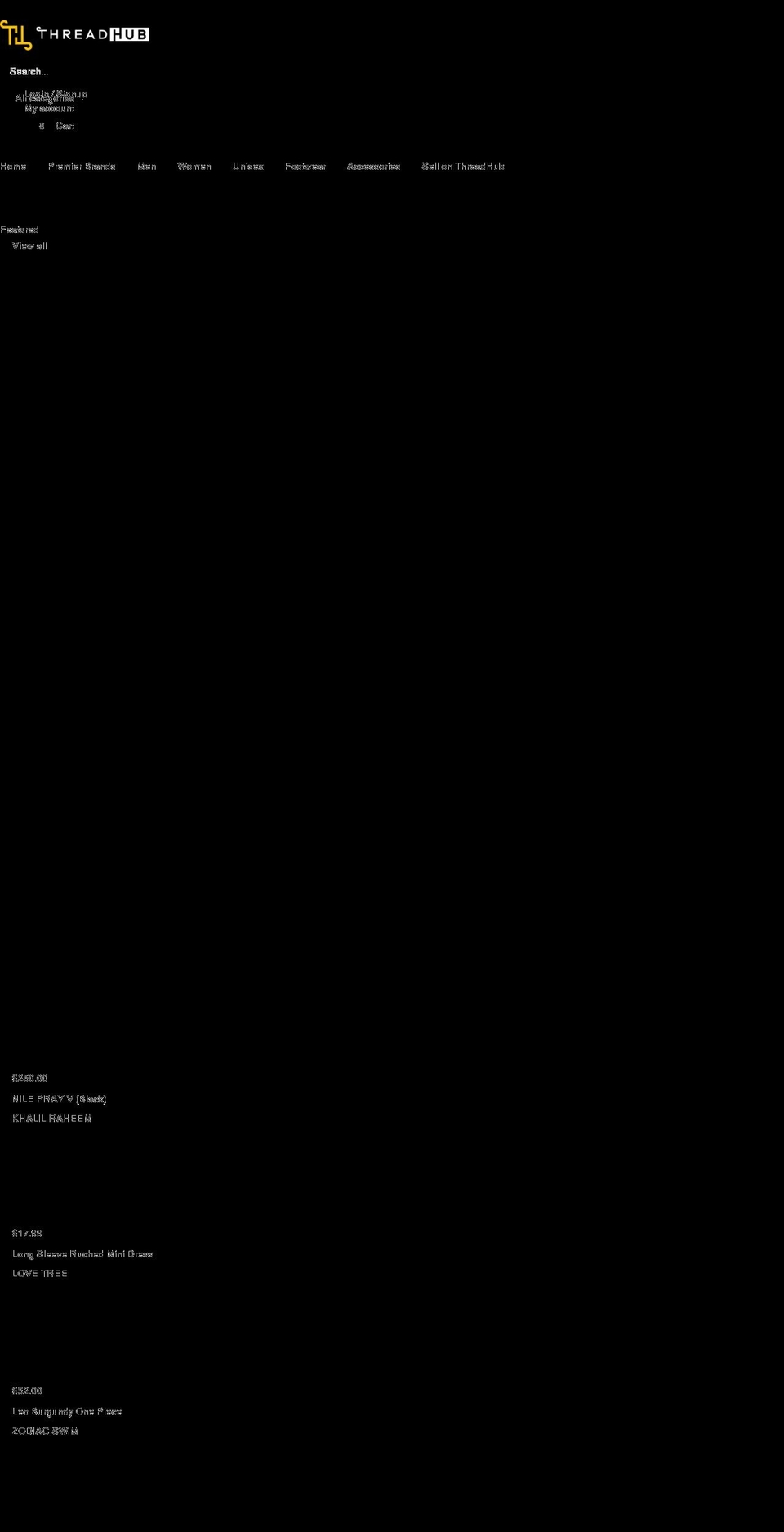 threadhub.com shopify website screenshot