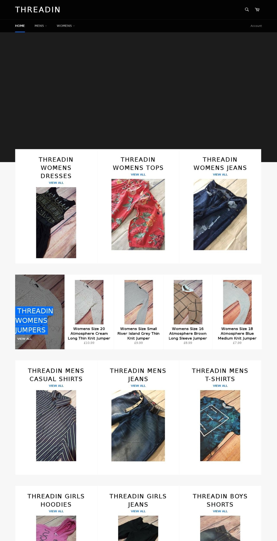 threadin.store shopify website screenshot