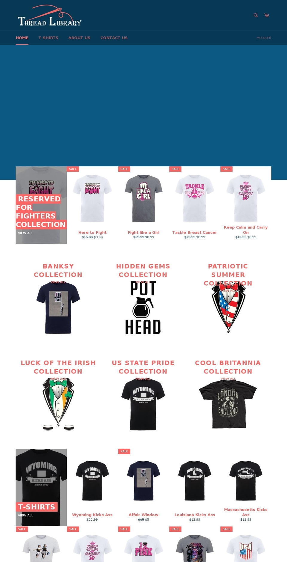 threadlibrary.com — Shopify storefront screenshot