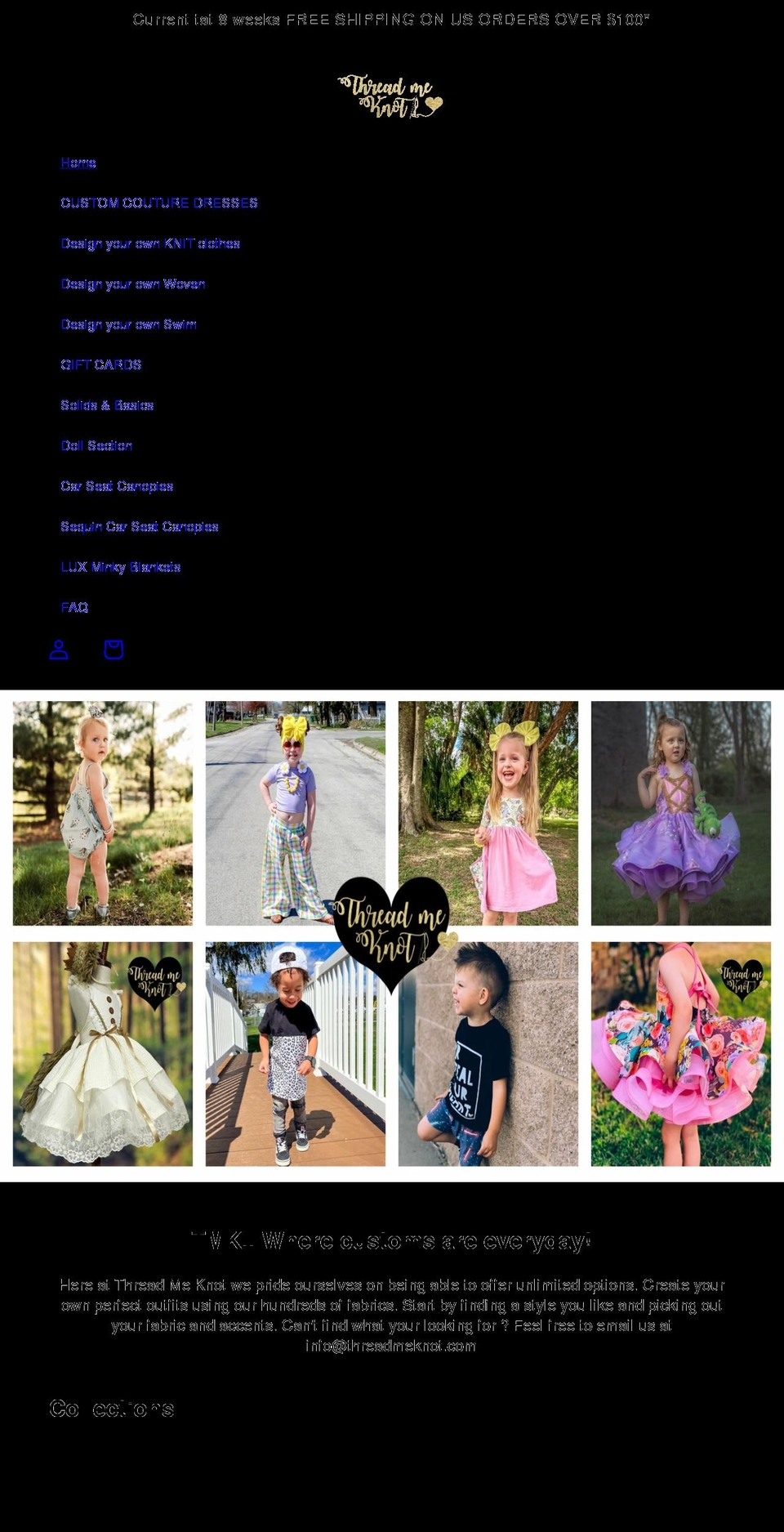 threadmeknot.com shopify website screenshot